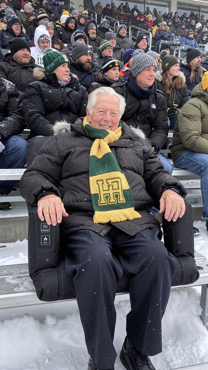 In the bleachers